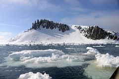 19B Jagged Cliffs Of Aitcho Barrientos Island In South Shetland Islands From Zodiac On Quark Expeditions Antarctica Cruise.jpg